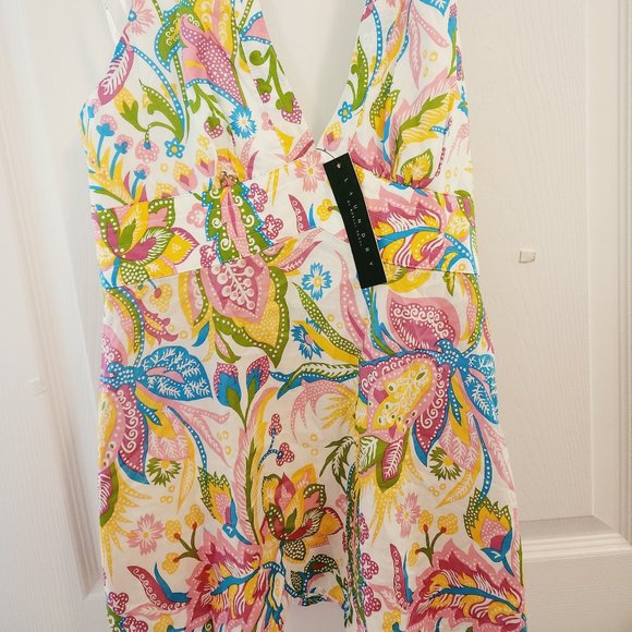 Paisley Multi-color Halter Top Size XS Laundry by Shelli Segal - Picture 13 of 16